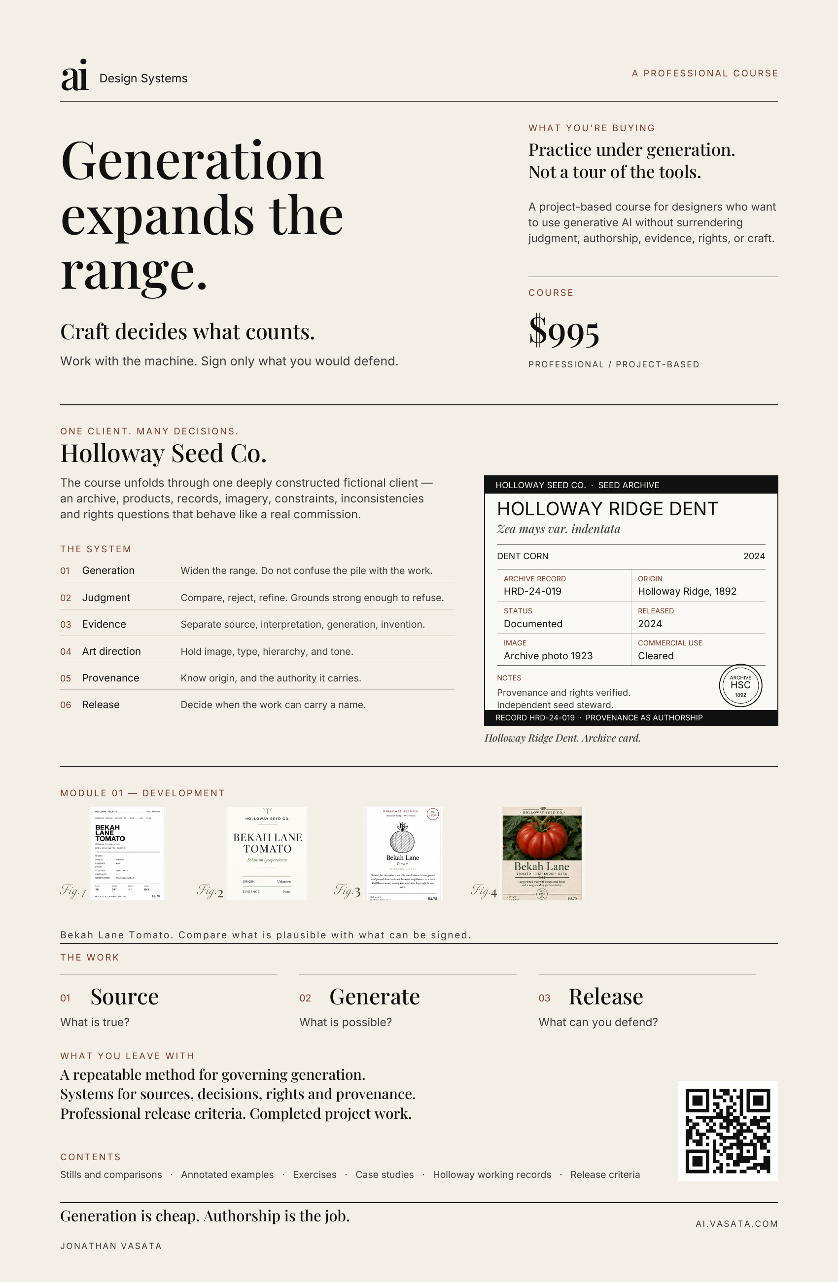 AI Design Systems one-page prospectus preview